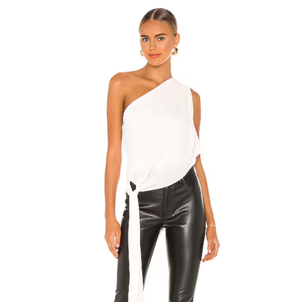 Krisa One Shoulder Tie Top